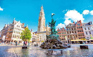 Antwerp town hall and square, Belgium